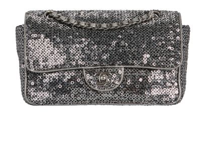 Sequin Flap Bag, front view